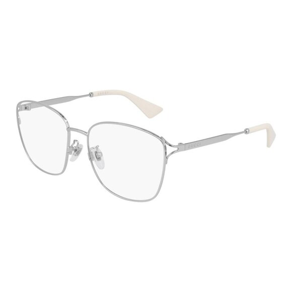 NEW GUCCI GG0819OA 003 EYEGLASSES SILVER WOMEN GUCCI EYEWEAR - Picture 1 of 2